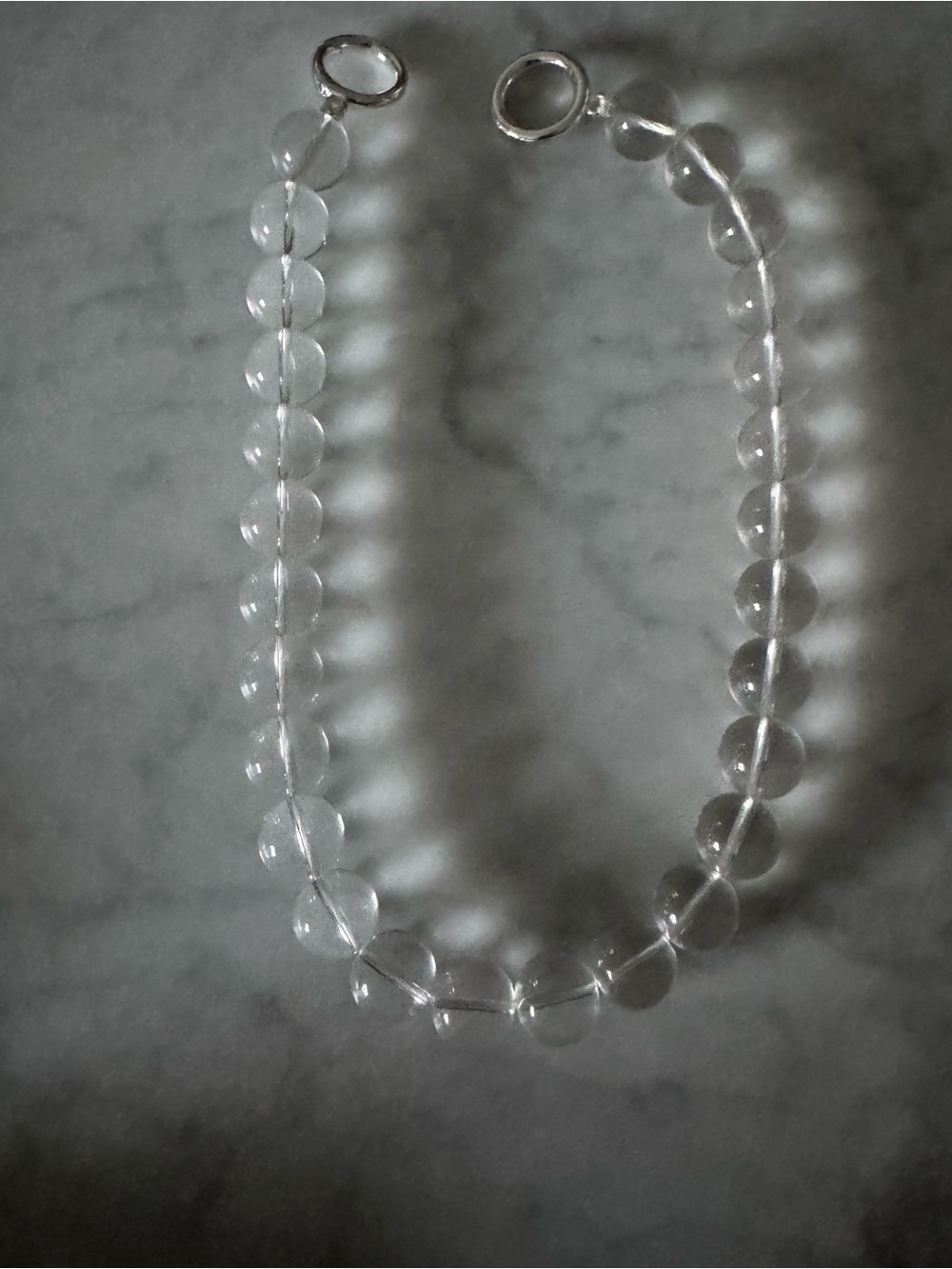 Stories Clear Beaded Necklace